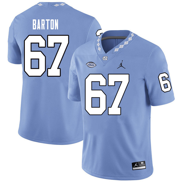 Jordan Brand Men #67 Harris Barton North Carolina Tar Heels College Football Jerseys Sale-Carolina B